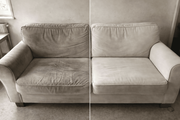 Sofa Reinigung Vorher Nachher Polsterreinigung Couch sauber